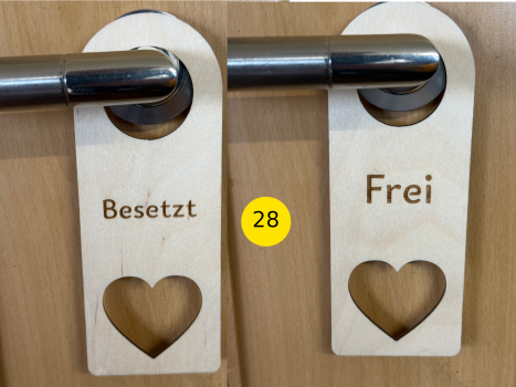 Personalisierter Türanhänger aus Sperrholz Birke