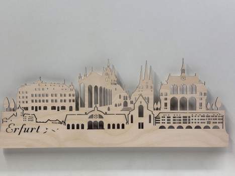 Wandskyline Erfurt beleuchtet