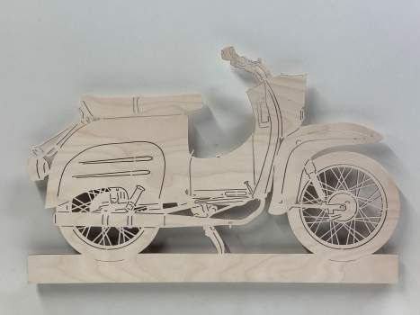 Wandskyline Simson Schwalbe beleuchtet