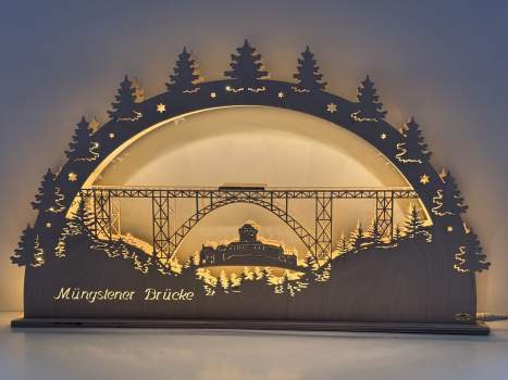 Müngstener Brücke mit Schloß Burg an der Wupper