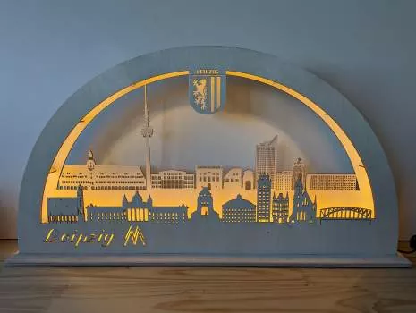 Lichtbogen "Leipzig" mit Wappen
