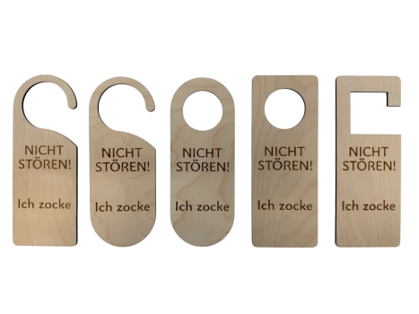 Personalisierter Türanhänger aus Sperrholz Birke