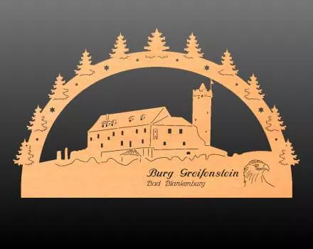 Lichtbogen "Burg Greifenstein-Bad Blankenburg" weihnachtliche Version