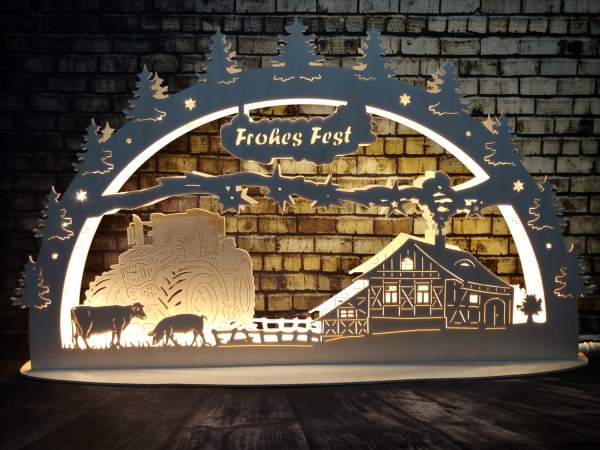 Lichtbogen "Bauernhof" - weihnachtlich