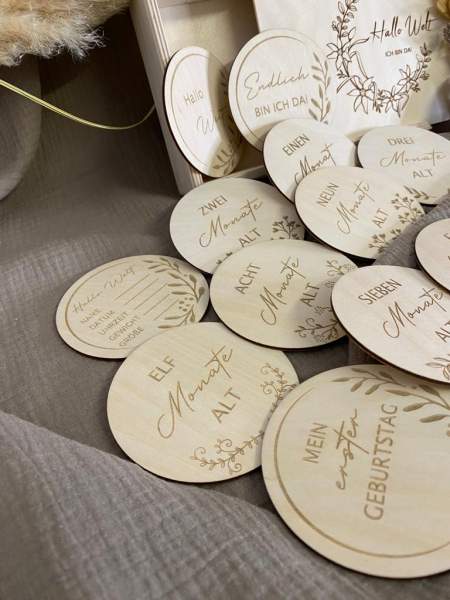 Holzkiste mit Meilensteinkarten SET 4