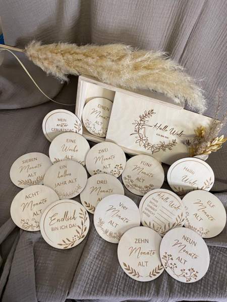 Holzkiste mit Meilensteinkarten SET 3