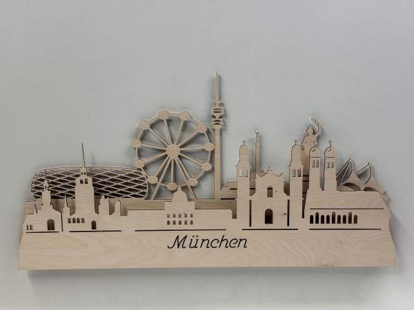 Wandskyline München beleuchtet