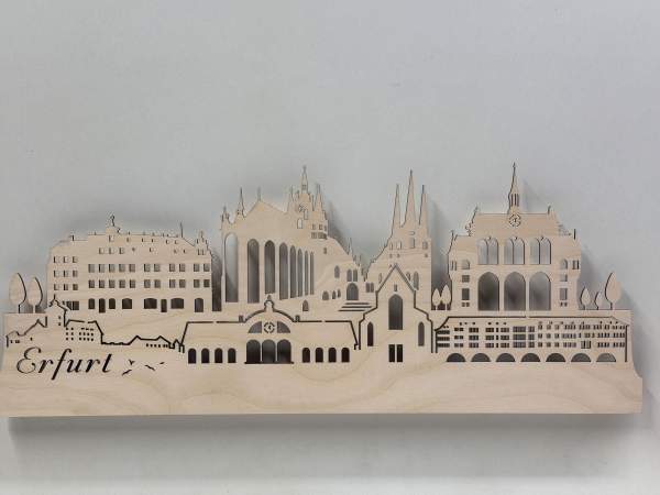 Wandskyline Erfurt beleuchtet