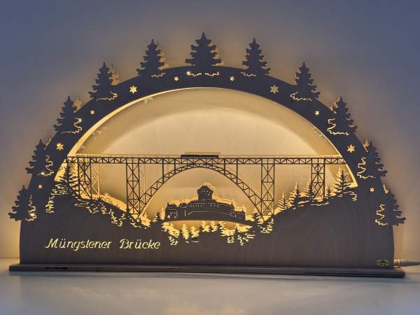 Müngstener Brücke mit Schloß Burg an der Wupper