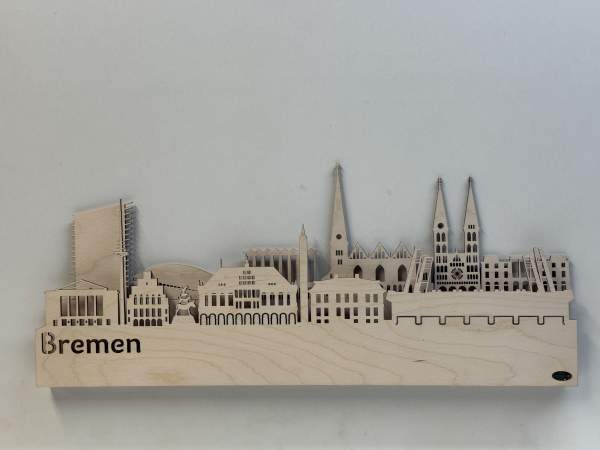 Wandskyline Bremen beleuchtet