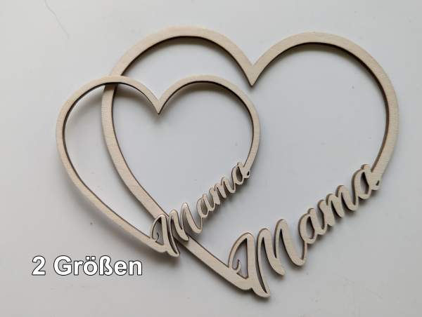 Herz Mama Holz Geschenk Muttertag