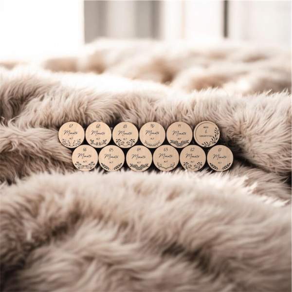 Mein sechstes Jahr | Meilensteinkarten aus Holz mit Gravur