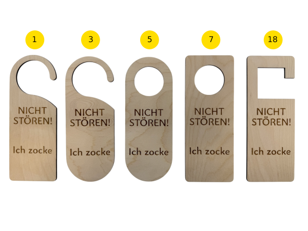 Personalisierter Türanhänger aus Sperrholz Birke