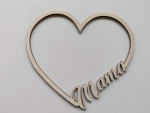 Herz Mama Holz Geschenk Muttertag