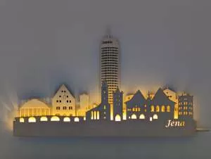 Wandskyline Jena beleuchtet