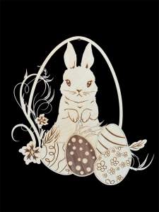 Großer Osterhase im Nest