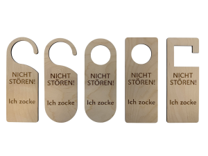 Personalisierter Türanhänger aus Sperrholz Birke